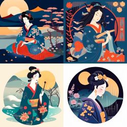 Ukiyo-e Flat Design 浮世绘平面设计