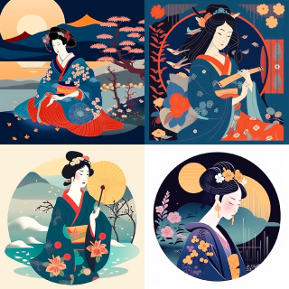 Ukiyo-e Flat Design 浮世绘平面设计